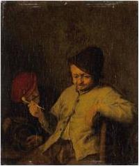 Adriaen van ostade The Smoker and the Drunkard. Spain oil painting art